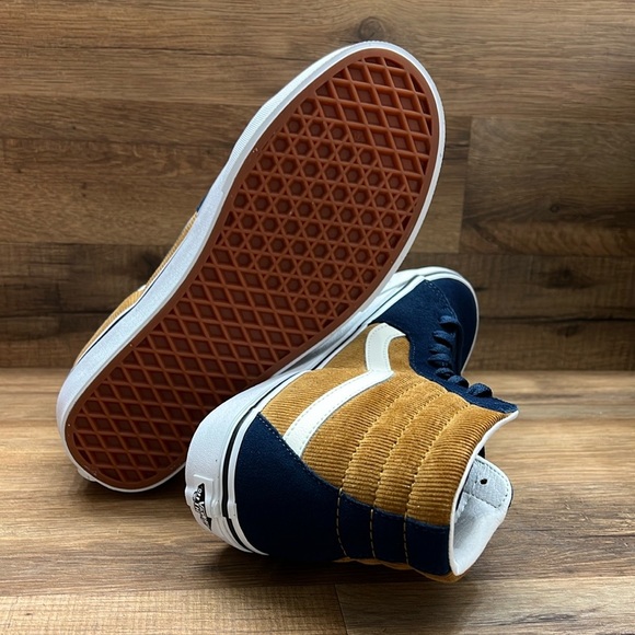 Vans Navy and Brown High-Top Sneakers - Picture 5 of 7